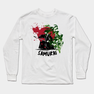 Japanese Samurai Long Sleeve T-Shirt - Japanese samurai T-Shirt by Melchi